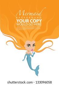 Mermaid Background. EPS 8 vector, grouped for easy editing. No open shapes or paths.