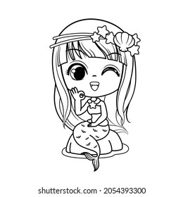 9400 Coloring Pages Kawaii Girl  Latest