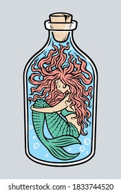 Mermaid in the bottle