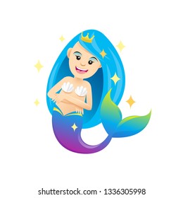 mermaid cartoon character cute isolated on white background, beautiful mermaid cartoon characters cute, clip art mermaid blue lovely and funny, clipart mermaid mascot cartoon purple blue