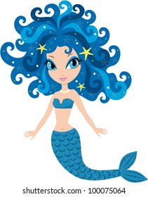 Mermaid cartoon. vector