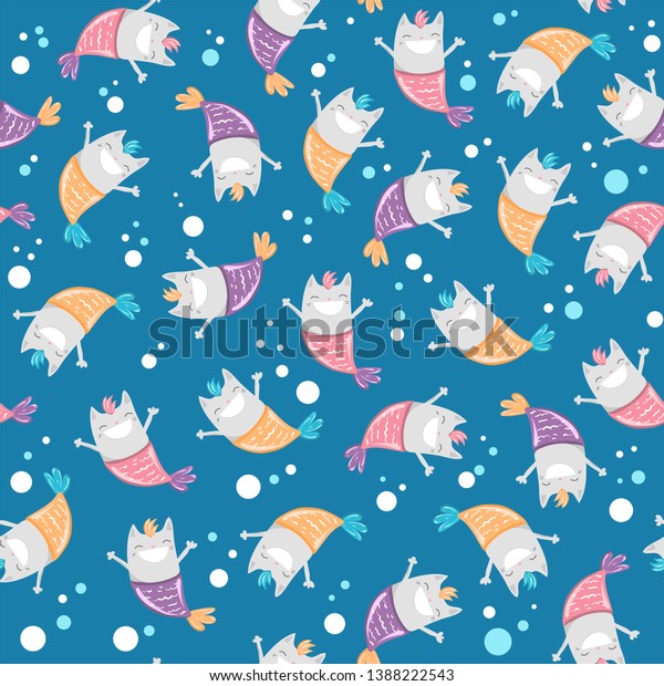 Mermaid Cat Wallpaper - Animal Wallpaper