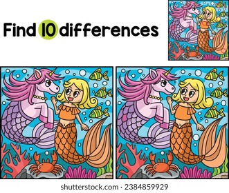 Las Charlas De Sirenas Con Unicornio Encuentran Diferencias