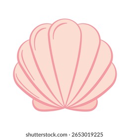 Sereia marisca marisca concha em design plano ícone vetorial
