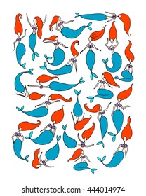 Mermaid collection, sketch for your design