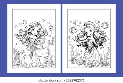 Mermaid Coloring Page Printable For Kids
This is unique coloring page for kids. Animal Design are made with letters of the alphabet.
Mermaid  Coloring Page is perfect gift for children.

