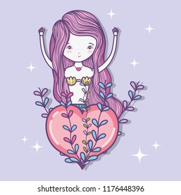 Mermaid cute drawing