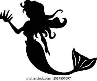 Mermaid decoration for T-shirt cards bags cups Mermaid icon set
