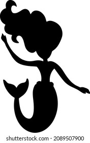 Mermaid decoration for T-shirt cards bags cups Mermaid icon set