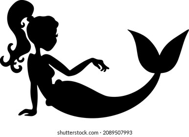 Mermaid decoration for T-shirt cards bags cups Mermaid icon set