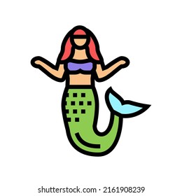 mermaid fairy tale color icon vector. mermaid fairy tale sign. isolated symbol illustration