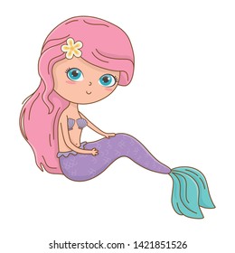 Mermaid of fairytale design vector illustration