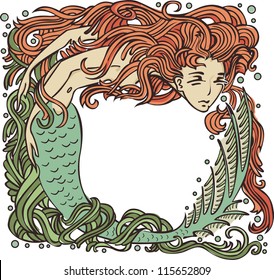 mermaid frame vignette