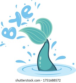 Mermaid funny vector sticker emoji