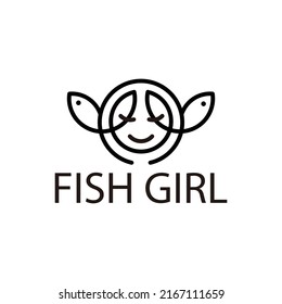 Mermaid girl fashion luxury brand vector sketch