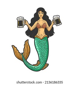 mermaid and glasses beer