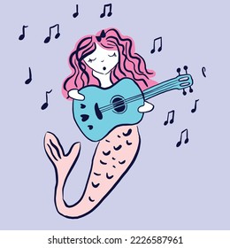 Mermaid graphic design. Girl tshirt print design and more
