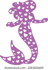 Mermaid with Hearts vector file