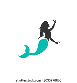 Mermaid icon design illustration template