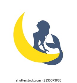 Mermaid icon template vector design