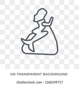 Mermaid icon. Trendy flat vector Mermaid icon on transparent background from Fairy Tale collection. High quality filled Mermaid symbol use for web and mobile