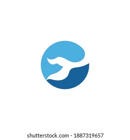 Mermaid illustration logo vector design