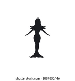 Mermaid illustration logo vector design