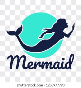 mermaid isolated on transparent background. vector illustration
