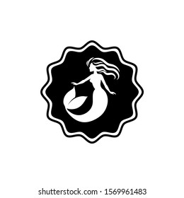 Mermaid isolated vector logo. Mermaid logo. Mermaid logotype for your design