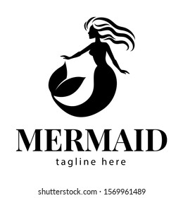 Mermaid isolated vector logo. Mermaid logo. Mermaid logotype for your design