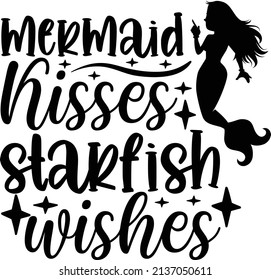 mermaid kisses starfish wishes  mermaid svg design svg