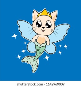Mermaid Kitten Character Design