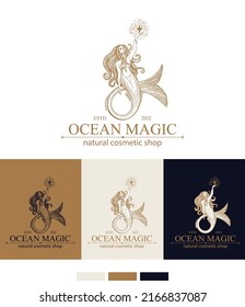 Mermaid Logo Brand Template Vector Illustration Stock Vector (Royalty ...