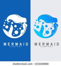 Mermaid Logo Design, Mermaid logo icon design, vector illustration