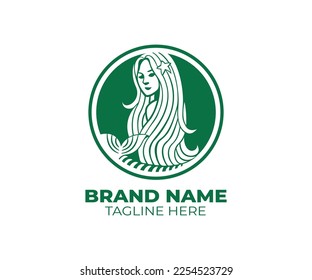 Mermaid Logo Design. Vector and illustration. Isolated on White Background.	