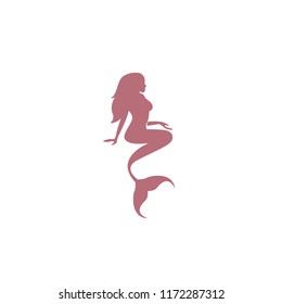 Mermaid logo icon design, vector illustration. mermaid vector silhouette illustration. Mermaid tail  logo vector.
