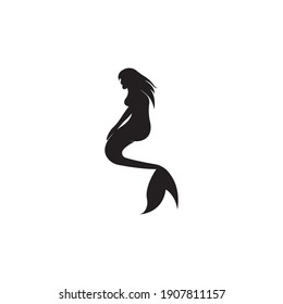 Mermaid logo icon design, vector illustration