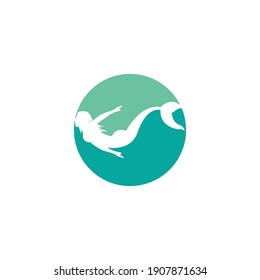 Mermaid logo icon design, vector illustration