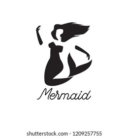 mermaid logo isolated on white background