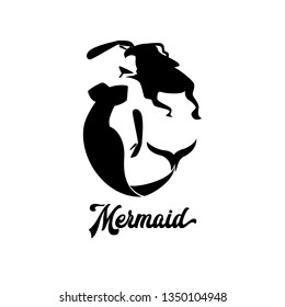 mermaid logo isolated on white background