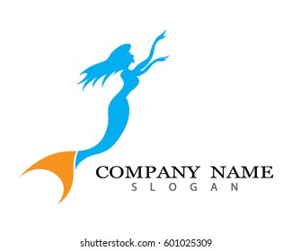 Mermaid logo template
