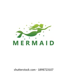 Mermaid logo template design vector