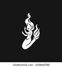 Mermaid Logo, Mermaid Vector, Mermaid Icon Illustration