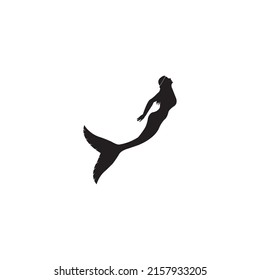 Mermaid logo vector illustration design template.