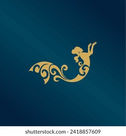 Mermaid logotype design.Girl,sea , Mermaid Logo Vector Template.