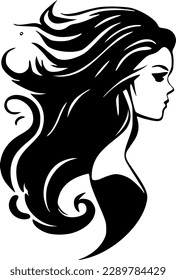 Mermaid - Minimalist and Flat Logo - Vector illustration