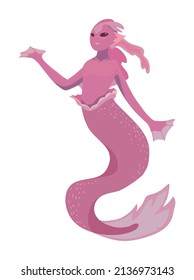 Mermaid Mythical Creature Icon Isolated