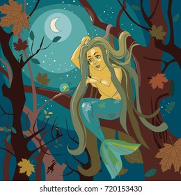 mermaid on a tree