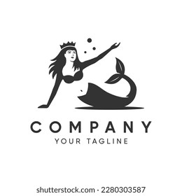 mermaid on white background, vector design, eps 10