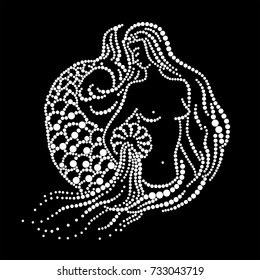 Mermaid pours water